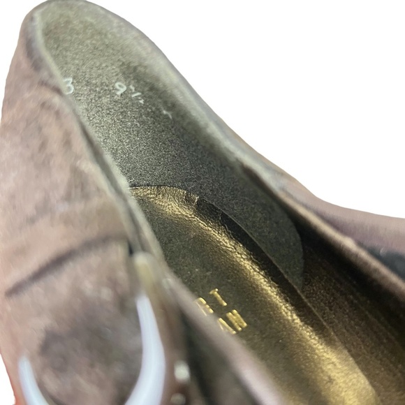 STUART WEITZMAN Chocolate Brown Genuine Leather Suede High Heels Shoes 9.5 W - Picture 14 of 16